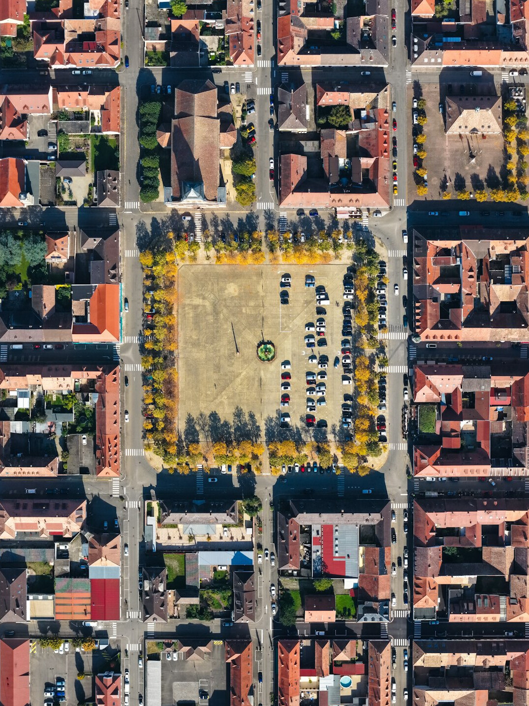 Neighbors gathered in a public plaza in a Chilean town